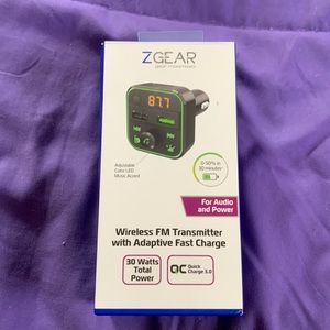 ZGEAR Wireless FM Transmitter with Adaptive Fast Charge